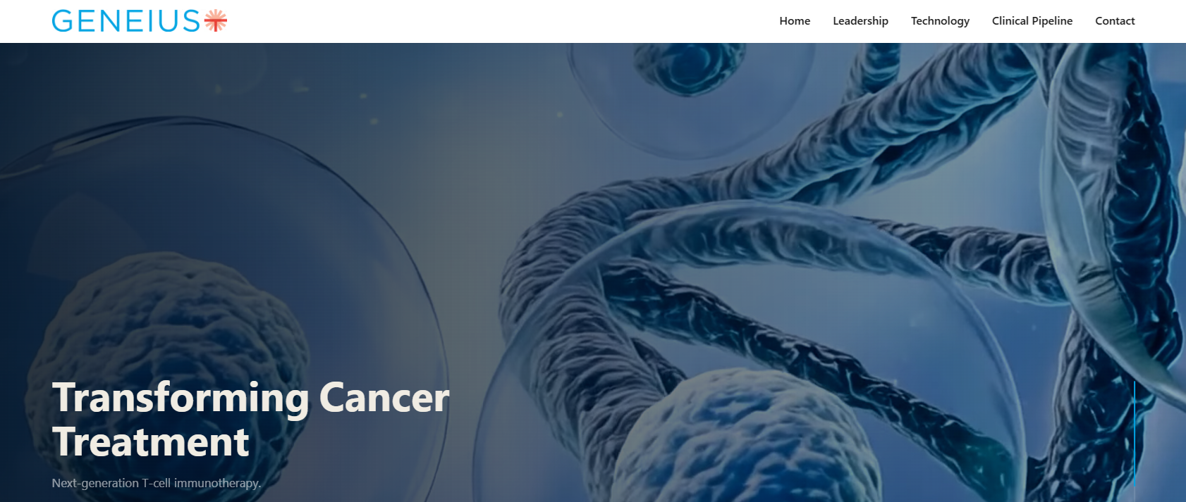 Geneius Biotechnology website screenshot